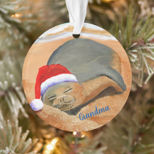 Hawaiian Mönch Siegel Weihnachten Mele Kalikimaka Ornament (Baum)