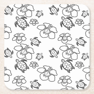 Hawaiian Muster Adult Coloring Paper Untersetzer