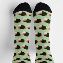 Hawaiian Musubi Sushi Food Gemustert Socken