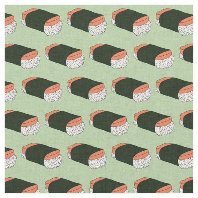 Hawaiian Musubi Sushi-Muster Stoff (Nahaufnahme)