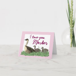Hawaiian Nene Goose Family Mother’s Day Karte