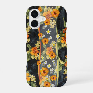 Hawaiian Orange Hibiskus Aloha Shirt iPhone 16 Hülle