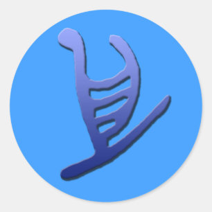 Hawaiian Outrigger Petroglyph-Aufkleber Runder Aufkleber