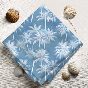 Hawaiian Palm Tree Silhouette Muster Blue ID1093 Stoff