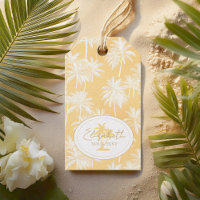 Hawaiian Palm Tree Silhouette Muster Gold ID1093