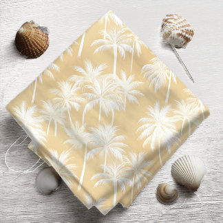 Hawaiian Palm Tree Silhouette Muster Gold ID1093 Stoff