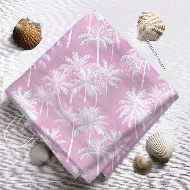 Hawaiian Palm Tree Silhouette Muster Plum ID1093 Stoff (Von Creator hochgeladen)