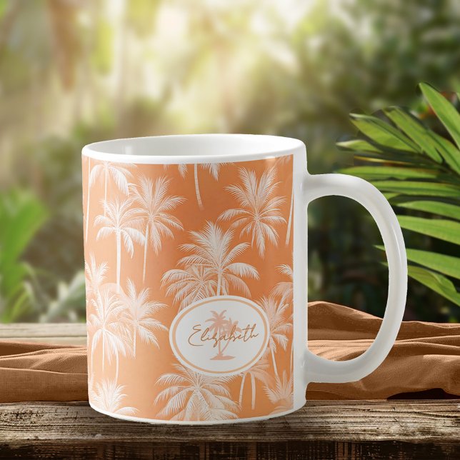 Hawaiian Palm Tree Silhouette Muster Tacao ID1093 Kaffeetasse (Von Creator hochgeladen)