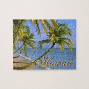 Hawaiian Palm Trees Exotic Travel Art Puzzle