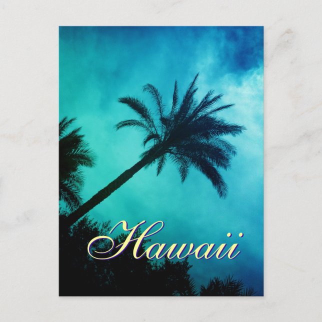 Hawaiian Palm Trees Postkarte (Vorderseite)