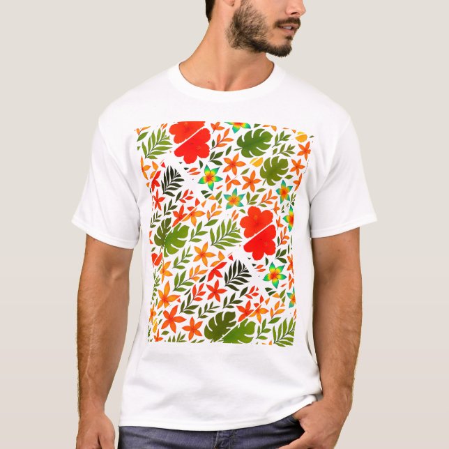 Hawaiian pattern T-Shirt (Vorderseite)