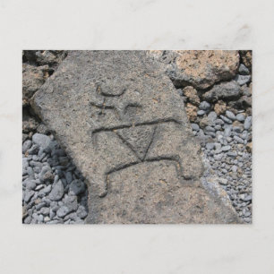 Hawaiian Petroglyph - Postkarte