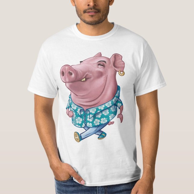Hawaiian Pig T-Shirt (Vorderseite)
