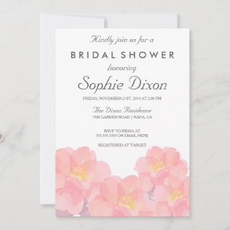 Hawaiian Pink Floral Bridal Dusche Einladung