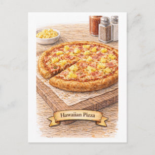 Hawaiian Pizza (Amerikanische Lebensmittelreihe) Postkarte