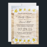 Hawaiian Plumeria Blume Beach Theme Wedding Einladung<br><div class="desc">Hawaiian Plumeria Blume Beach Thema Hochzeitseinladungen</div>