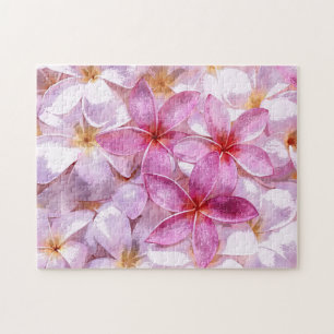 Hawaiian Plumeria Blume Wasserfarben Puzzle