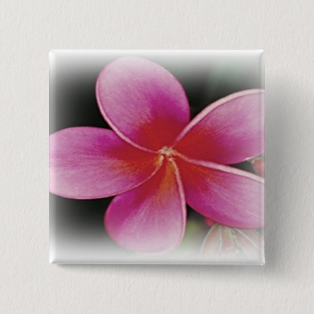 Hawaiian Plumeria Button (Vorderseite)