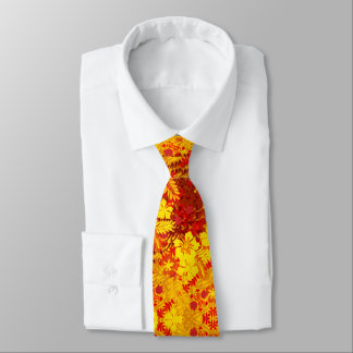 Hawaiian Print Hibiskus Blume Red Krawatte