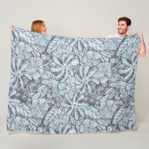 Hawaiian Print Naupakilima tiare Blume Fleecedecke