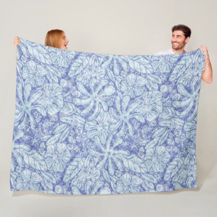 Hawaiian Print Naupakilima tiare Blume Fleecedecke