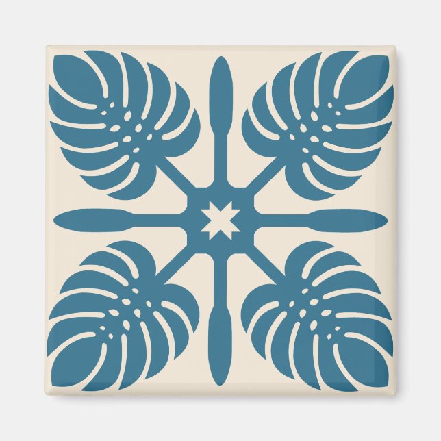 HAWAIIAN QUILT-Magnet - Monstera Magnet (Vorne)