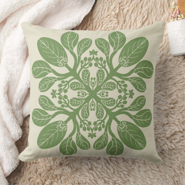 Hawaiian Quilt Naupaka-Design Kissen (Decke)