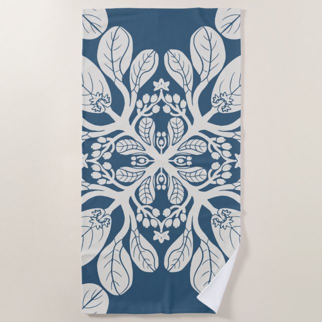 Hawaiian Quilt Naupaka in Beige Strandtuch (Vorderseite)