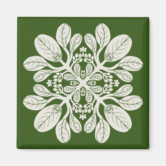 Hawaiian Quilt Naupaka Magnet (Vorne)