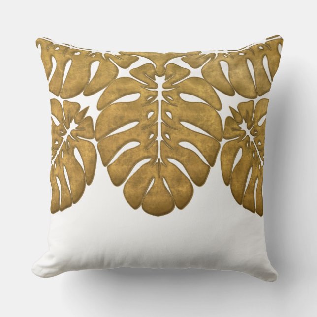 HAWAIIAN QUILT PILLOW-monstera-Keuchkissen Kissen (Vorderseite)