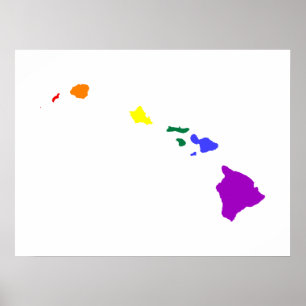 Hawaiian Rainbow Poster