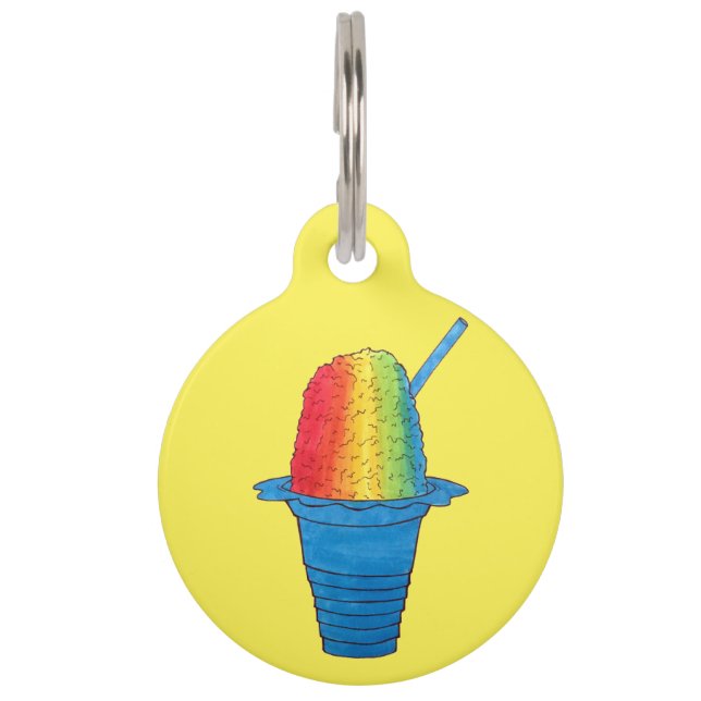 Hawaiian Rainbow Shave Ice Frozen Dessert Hawaii Haustiermarke (Vorderseite)