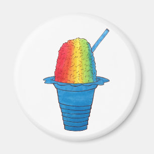 Hawaiian Rainbow Shave Ice Frozen Dessert Hawaii Magnet