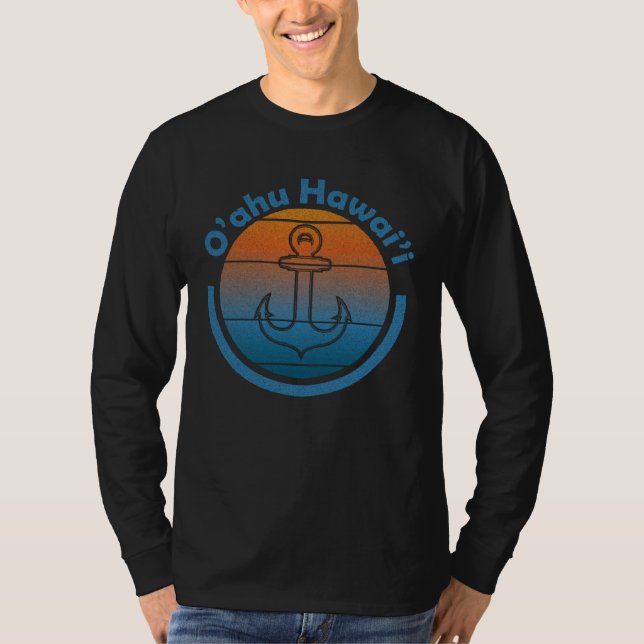 Hawaiian Sailor Anchor  Oahu Hawaii  Sailing T-Shirt (Vorderseite)