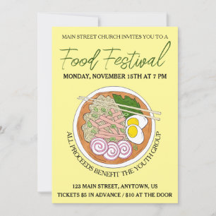 Hawaiian Saimin Soup Hawaii Cuisine Food Festival Einladung