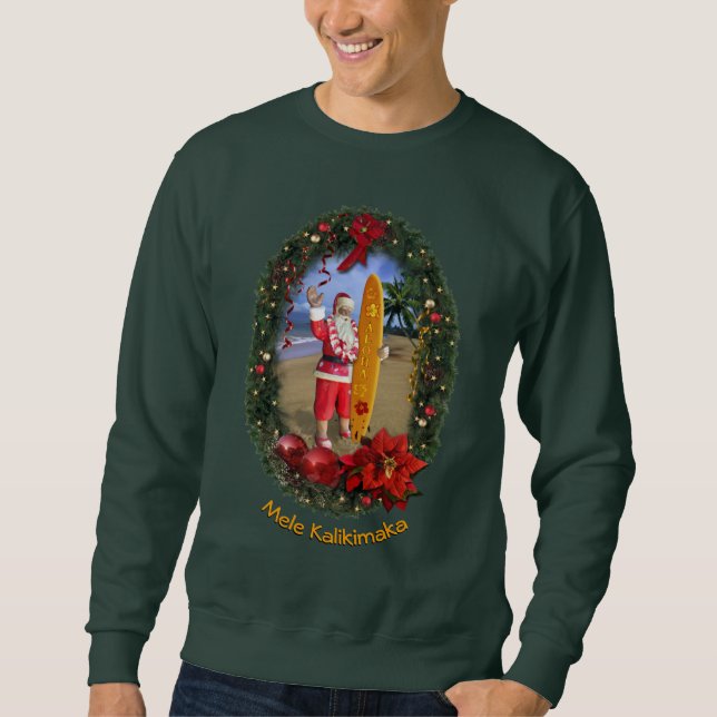 Hawaiian Santa Sweatshirt (Vorderseite)