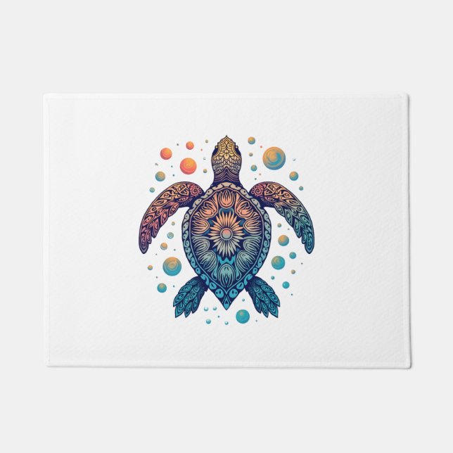 Hawaiian Sea Turtle Krawatte-Dye Hawaii Urlaub Str Fußmatte (Vorderseite)