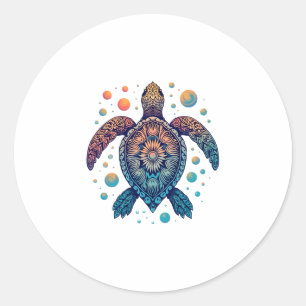 Hawaiian Sea Turtle Krawatte-Dye Hawaii Urlaub Str Runder Aufkleber