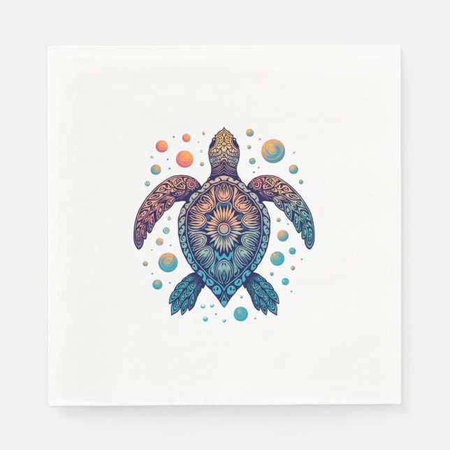Hawaiian Sea Turtle Krawatte-Dye Hawaii Urlaub Str Serviette (Vorderseite)