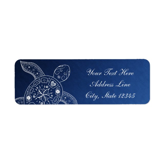 Hawaiian Sea Turtle White auf Blue Beach Wedding (Vorne)