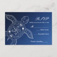 Hawaiian Sea Turtle White Blue Beach Wedding UAWG