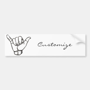 Hawaiian Shaka Brah Wave Thunder_Cove Autoaufkleber