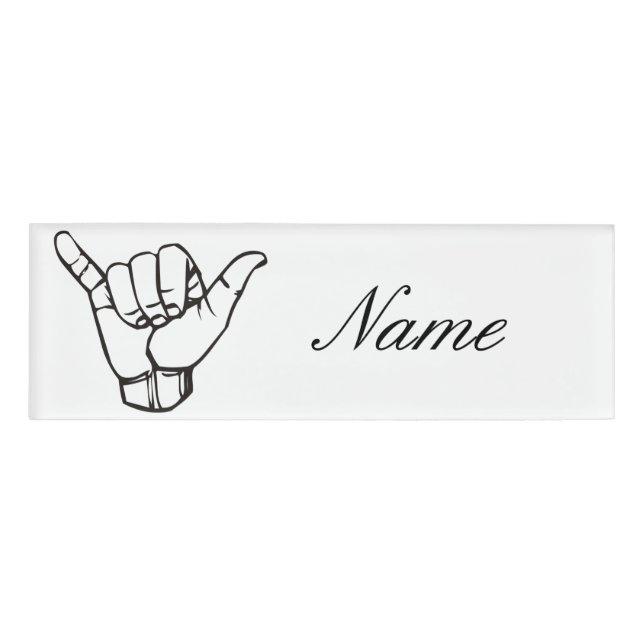 Hawaiian Shaka Brah Wave Thunder_Cove Namenschild (Vorderseite)