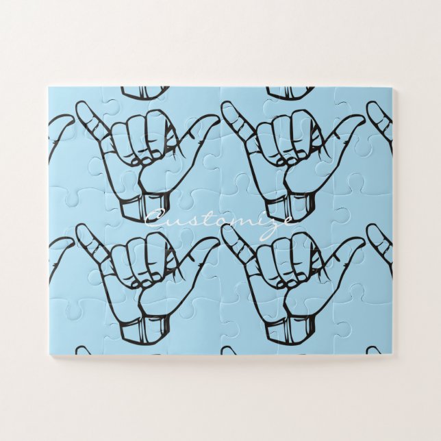 Hawaiian Shaka Brah Wave Thunder_Cove Puzzle (Horizontal)