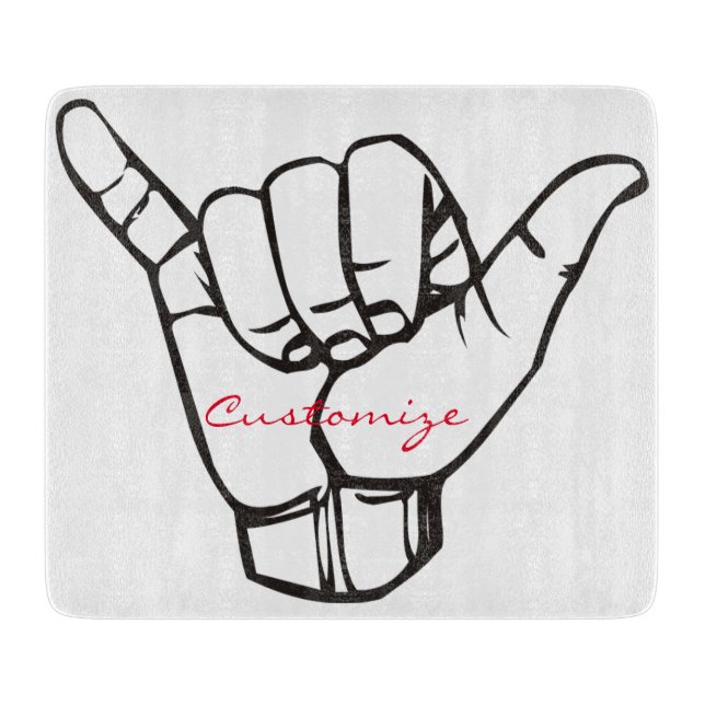 Hawaiian Shaka Brah Wave Thunder_Cove Schneidebrett (Vorderseite)