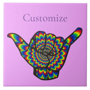 Hawaiian Shaka Psychedelic Thunder_Cove Fliese