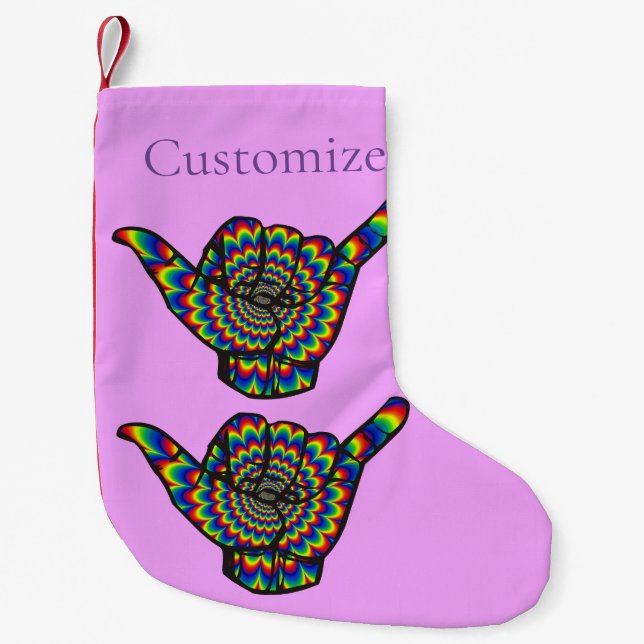 Hawaiian Shaka Psychedelic Thunder_Cove Kleiner Weihnachtsstrumpf (Vorderseite)