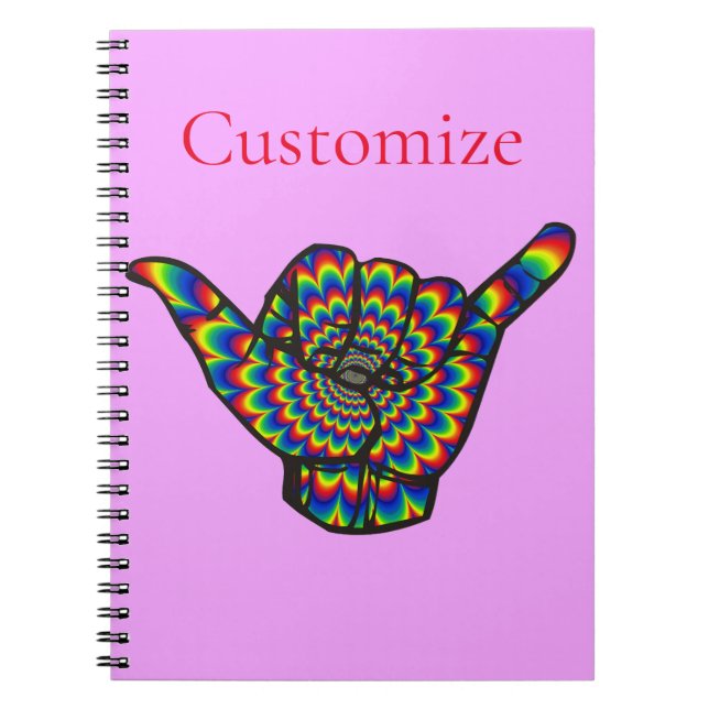 Hawaiian Shaka Psychedelic Thunder_Cove Notizblock (Vorderseite)