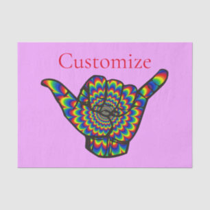 Hawaiian Shaka Psychedelic Thunder_Cove Seidenpapier