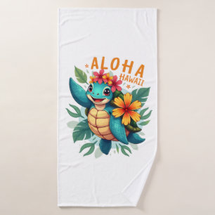 Hawaiian-Shirt Aloha Hawaii Meeresschildkröte Mädc Badehandtuch